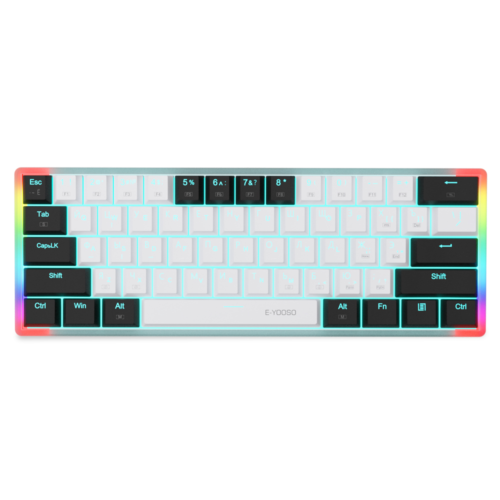 Keyboard Gaming Blue Switch - E-YOOSO Z11T USB 60% Mini mechanisch