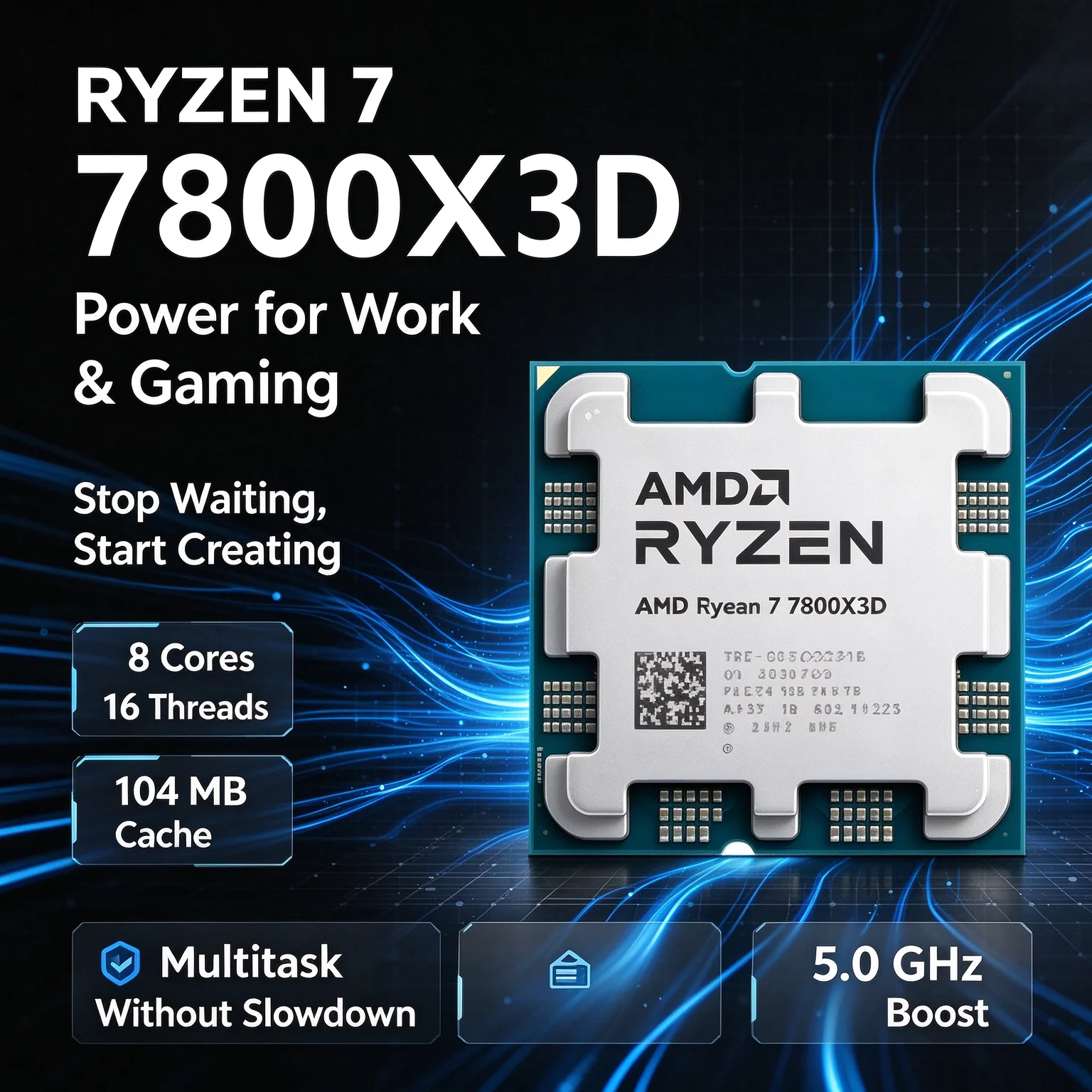 Amd Cpu Ryzen 7 - AMD Ryzen 7 7800X3D gamingprocessor, socket