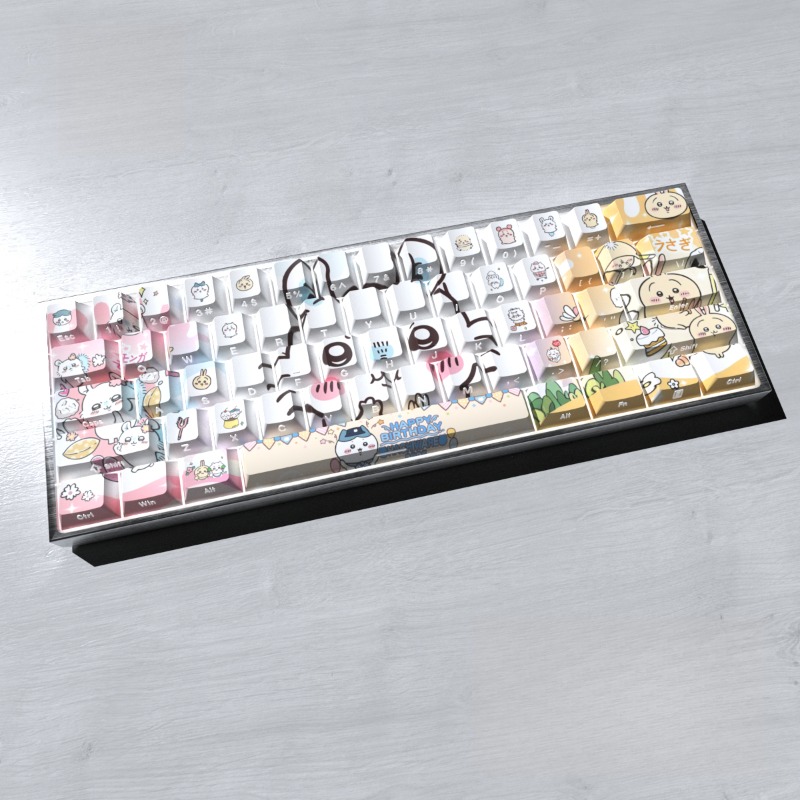 Gaming Keyboard 2026 - 2026 Chiikawa schattige PBT-toetsenbordset met sublimatiedruk,