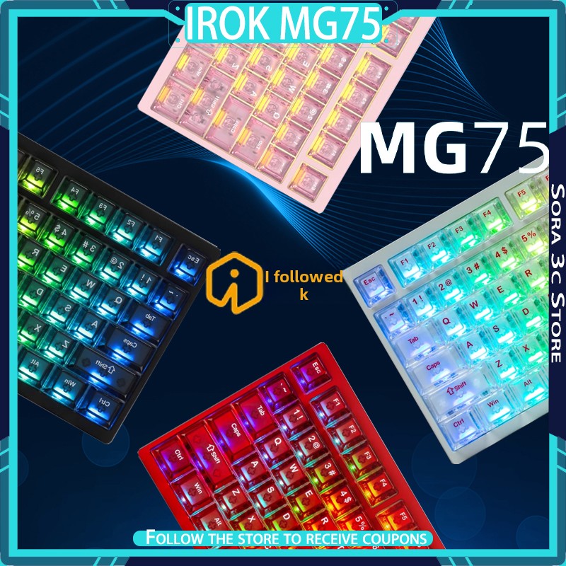 Gaming Keyboard Hot Swappable - IROK MG75 PRO Mechanisch toetsenbord MG75
