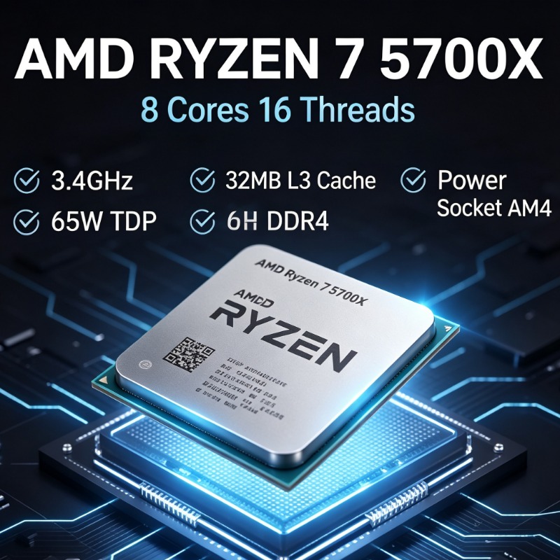 Amd Cpu Ryzen 7 - DDR4 ondersteund AM4 CPU AMD Ryzen
