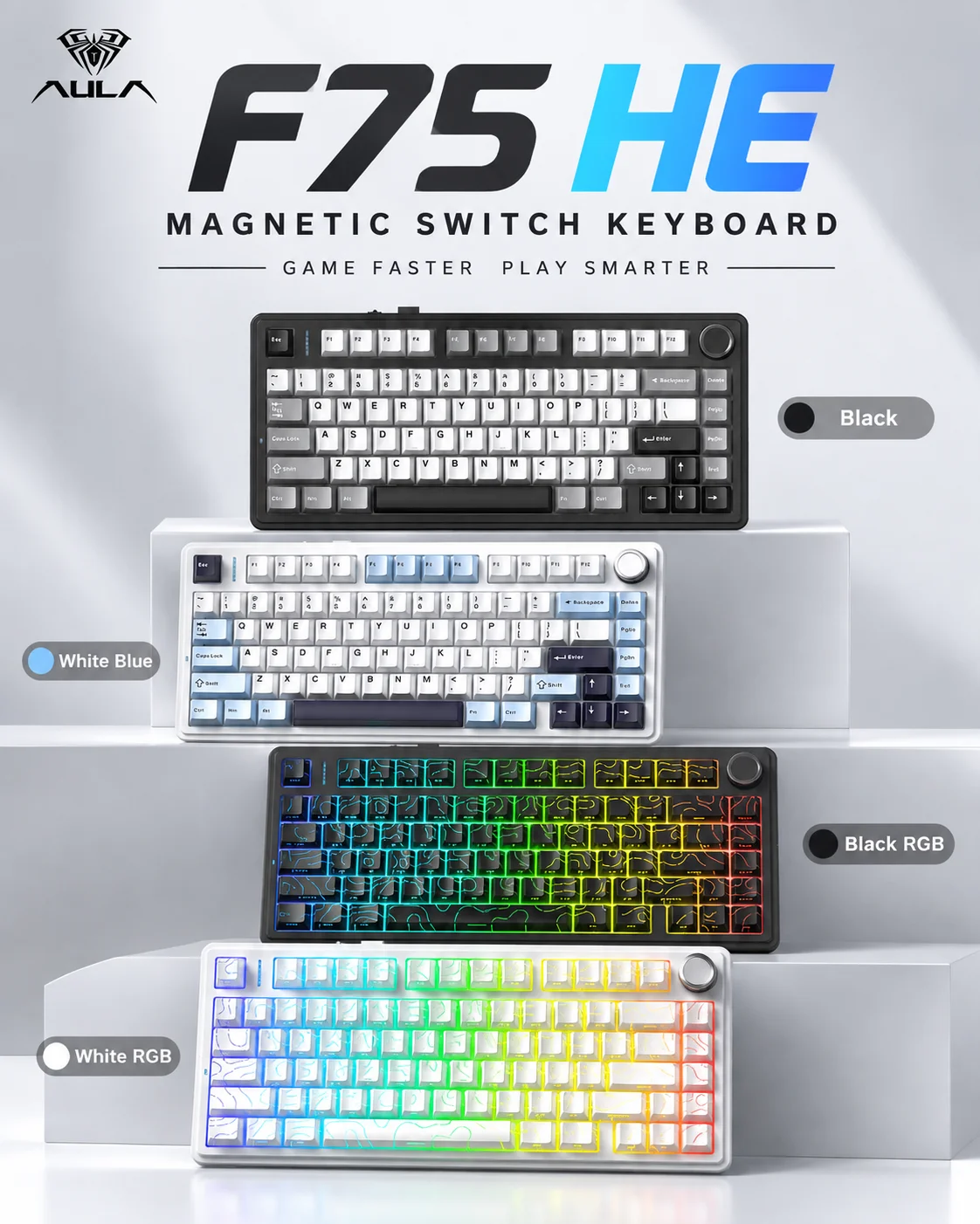 Gaming Keyboard No Rgb - AULA F75 HE Magnetisch toetsenbord 75%