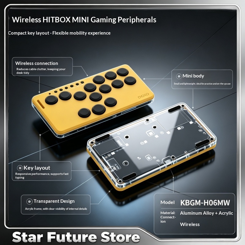 Gaming Keyboard Mini - Doio Mechanische Switch Draadloos Mini Draagbaar