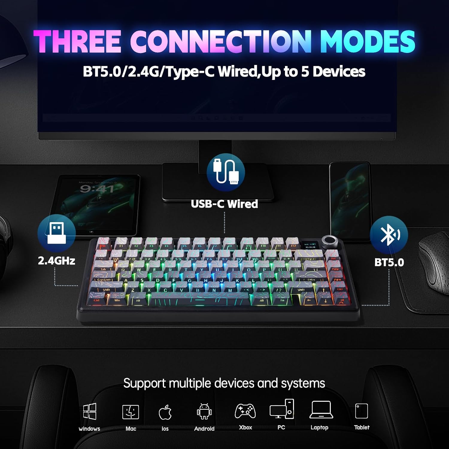 AULA F75/F75 MAX Draadloos mec - Gaming Keyboard Hot Swappable recensie en prijs