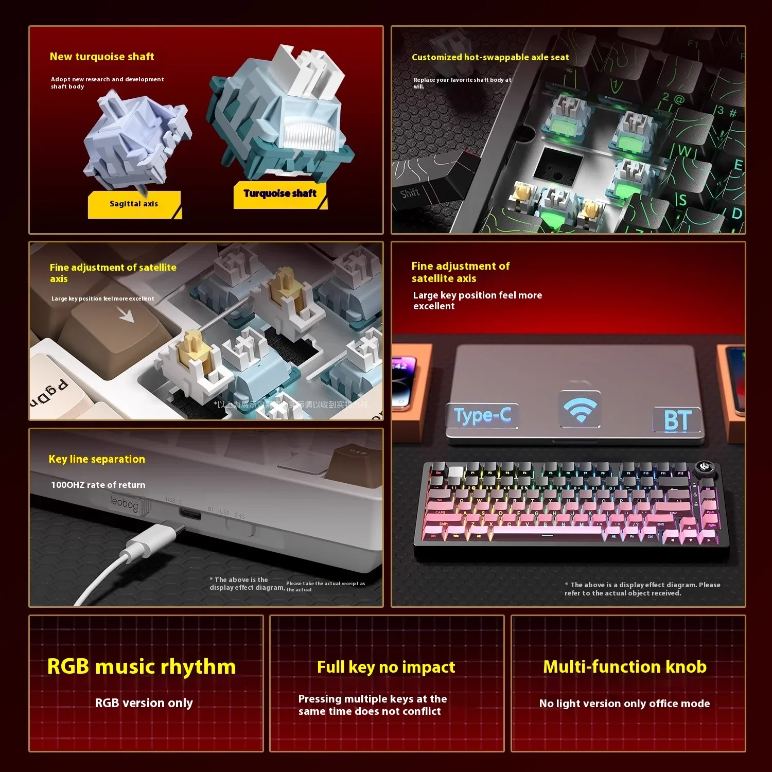 LEOBOG Hi75C mechanisch toetse - Gaming Keyboard Hot Swappable recensie en prijs
