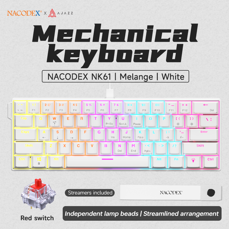 AJAZZ NK61: bedraad mechanisch - Keyboard Gaming Blue Switch recensie en prijs