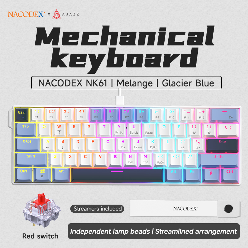 AJAZZ NK61: bedraad mechanisch - Keyboard Gaming Blue Switch recensie en prijs