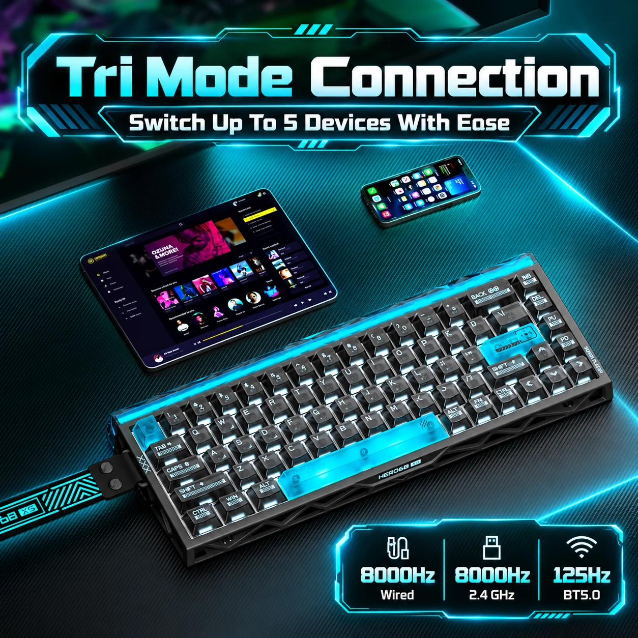 AULA Hero68 XS Hall Effect Gam - Gaming Keyboard Nearby recensie en prijs