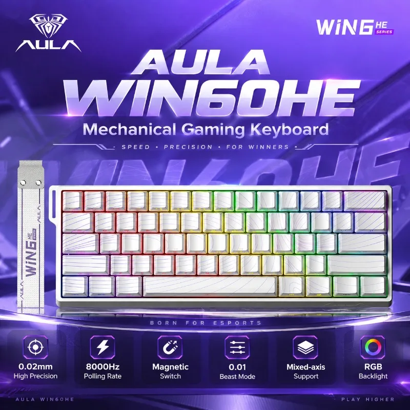 AULA WIN60HE magnetisch toetse - Gaming Keyboard Mini recensie en prijs
